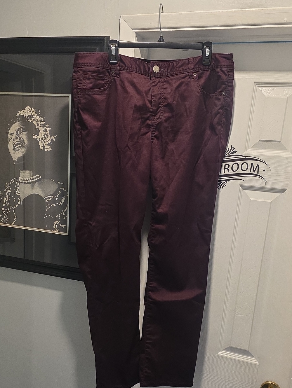 INC International Concepts Women's Deep Burgundy Straight-Leg Pants.